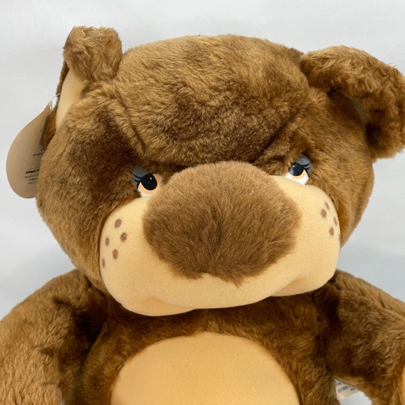 Vtg '86 Country Folk Plush Bear Brown Freckles Belly Button 25" Animal Plaything - Picture 2 of 14